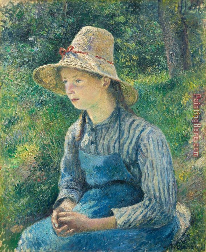 Camille Pissarro Peasant Girl With A Straw Hat
